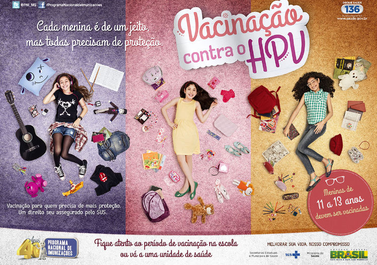 Vacinação gratuita contra o HPV começa nesta segunda-feira em todo o Brasil