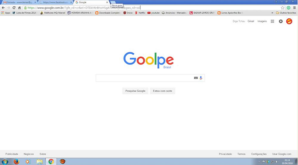 Doodle da Google muda momentaneamente para Goolpe Brasil