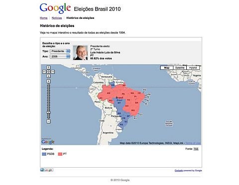 Histórico das eleições Imagem Divulgação