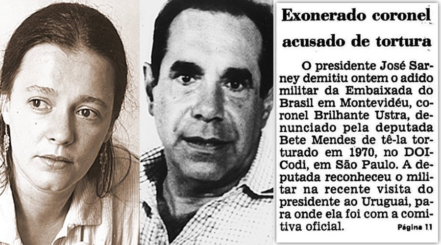 Atriz Bete Mendes "fui torturada por ele" em denuncia que levou Ustra a expulsão do exército por desonra